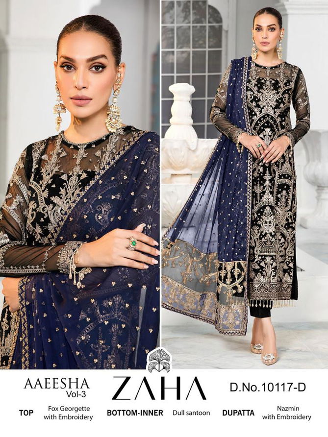 Aaeesha Vol 3 By Zaha Pakistani Suits Catalog
